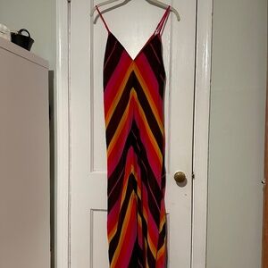 Christopher John Rogers for Target size 6 long colorblock striped dress